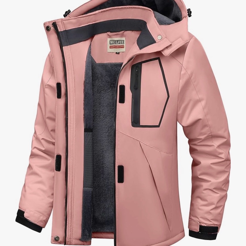 WULFUL Pink Hooded Jacket with Black Accent
Brand New - Never Used